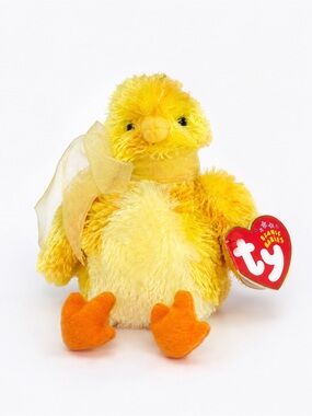 Ty Beanie Babies Chickie Chick Plush NWT 2001 Yellow Easter Stuffed Animal